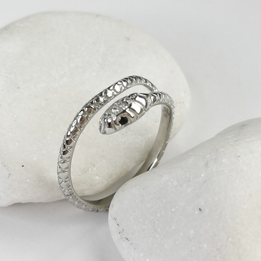 Sterling Silver Snake Wraparound Ring Size 7